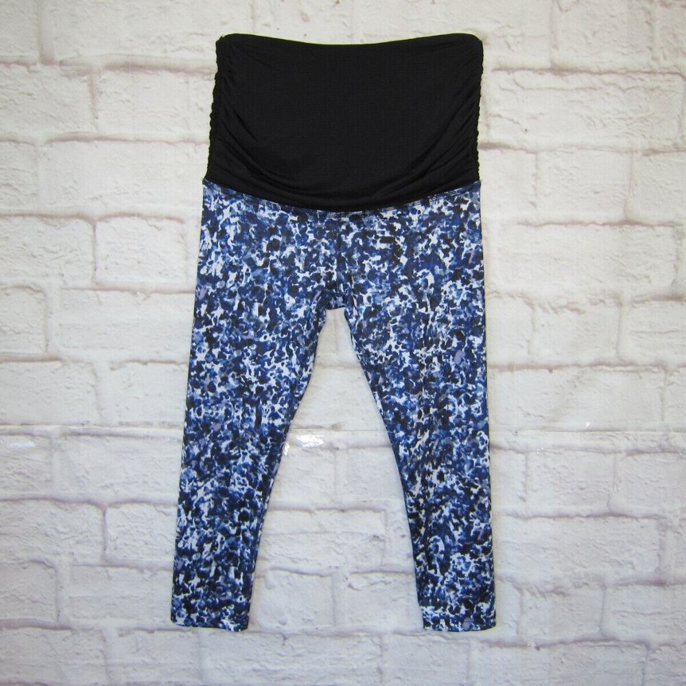 Beyond the Bump Black & Blue Maternity Leggings